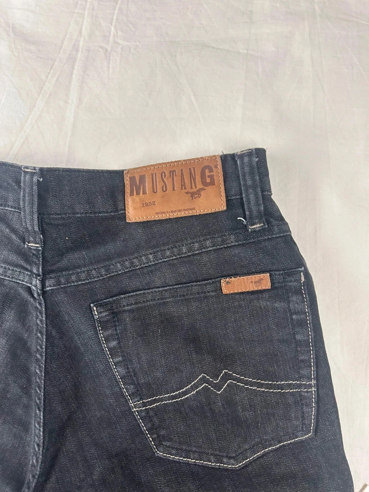 Calça jeans preta de corte reto mustang w32 l34 – photo 13